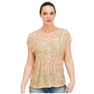 Vince Camuto Sequin Gold Blouse